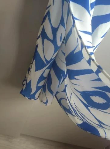 Primark vestido longo com fenda azul e branco PP – photo 3